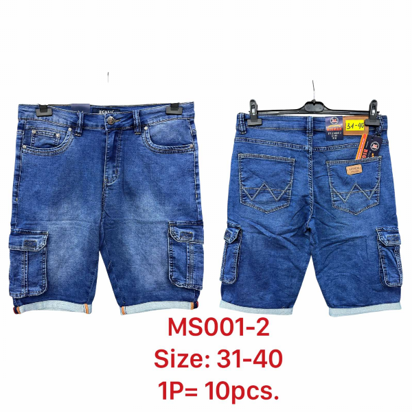 Spodenki męskie jeans Roz 31-40, 1 Kolor .Paczka 10 szt